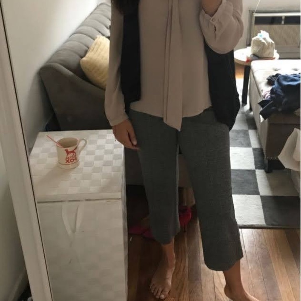 Grey tweed Culotte pants - Picture 2 of 6